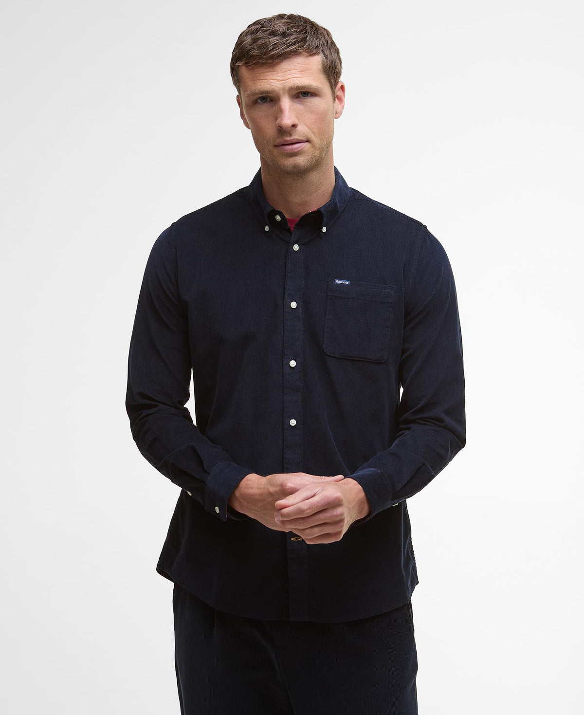 Barbour Ramsey Tailored Cord Shirt - Navy