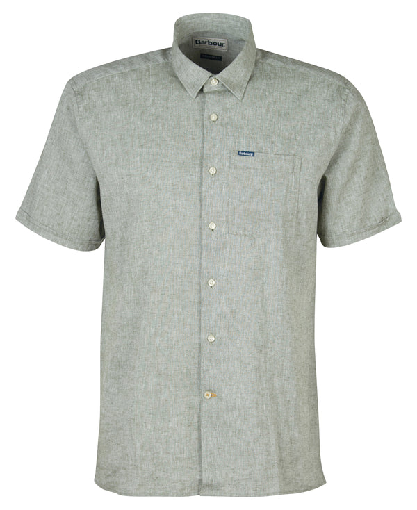 Barbour Nelson s/s Summer Shirt Bleached - Olive Green