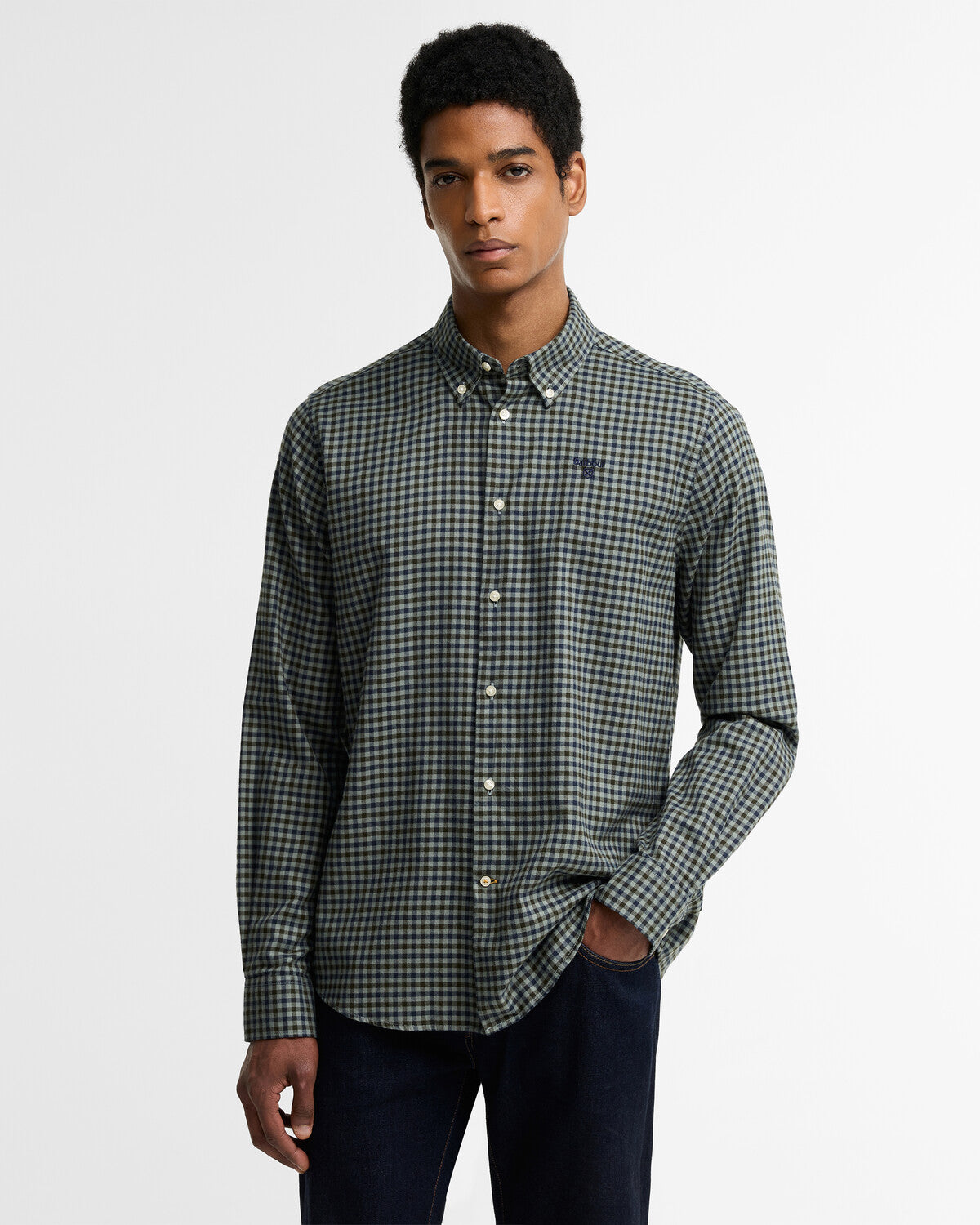 Barbour Finkle Tailored Long-Sleeved Shirt - Green