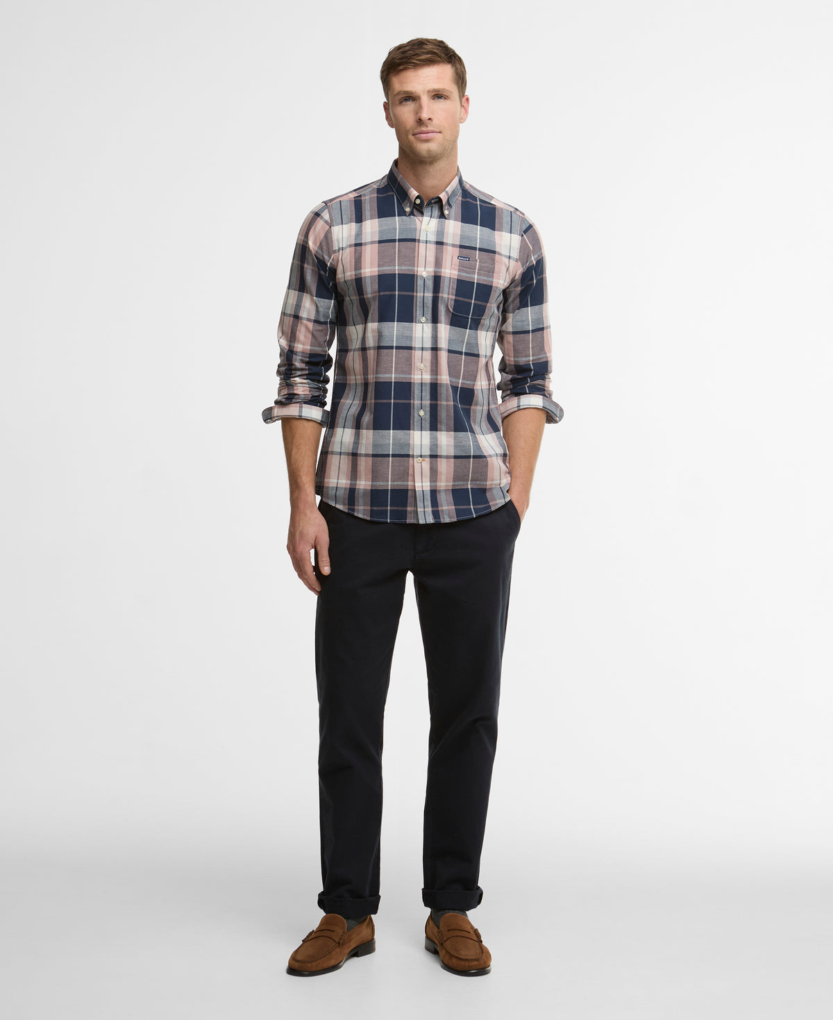 Barbour Newbridge Checked Tailored Shirt - Navy