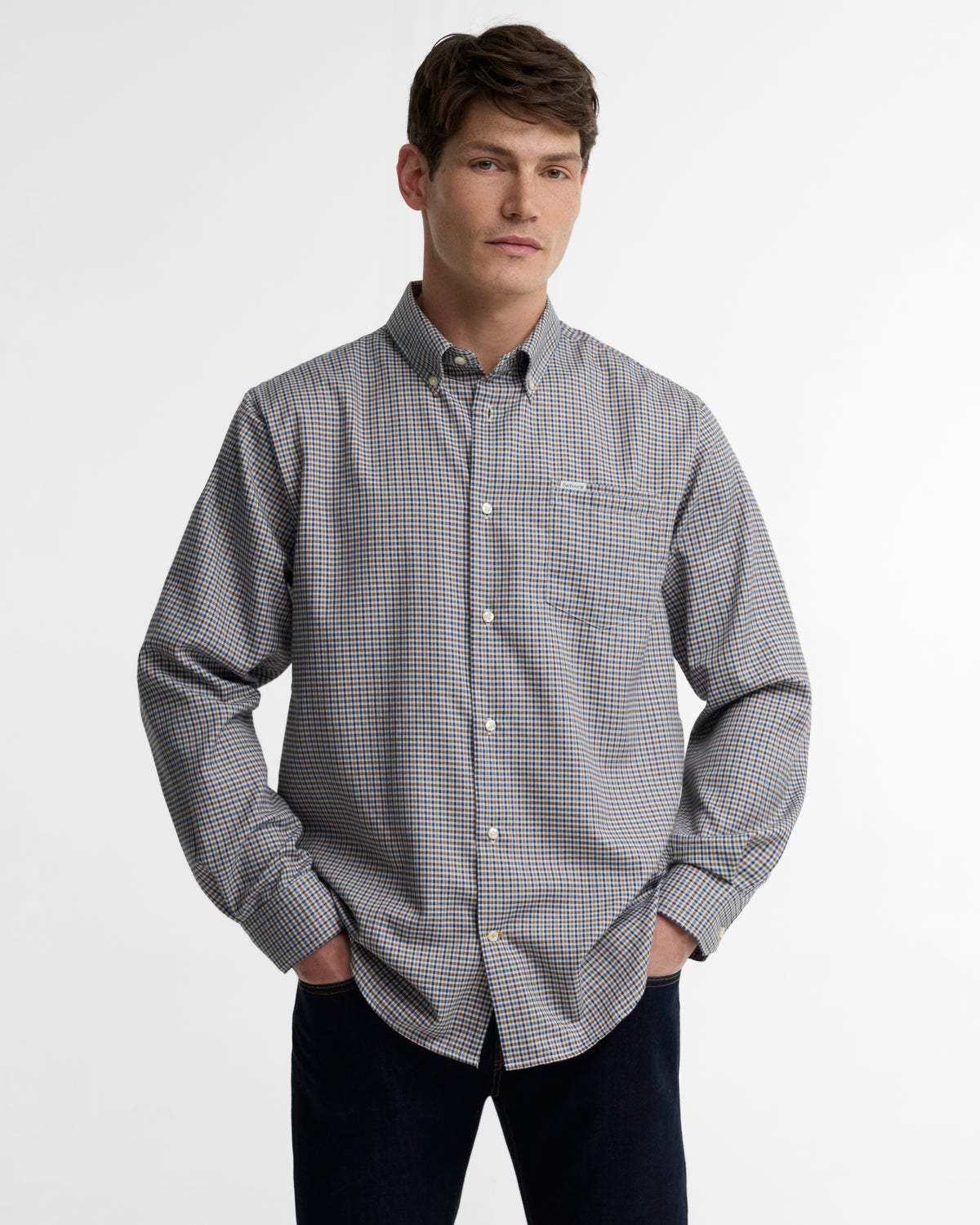 Barbour Barnard Check Shirt - Deep Blue