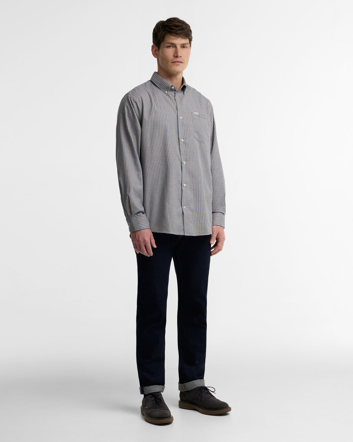 Barbour Barnard Check Shirt - Deep Blue