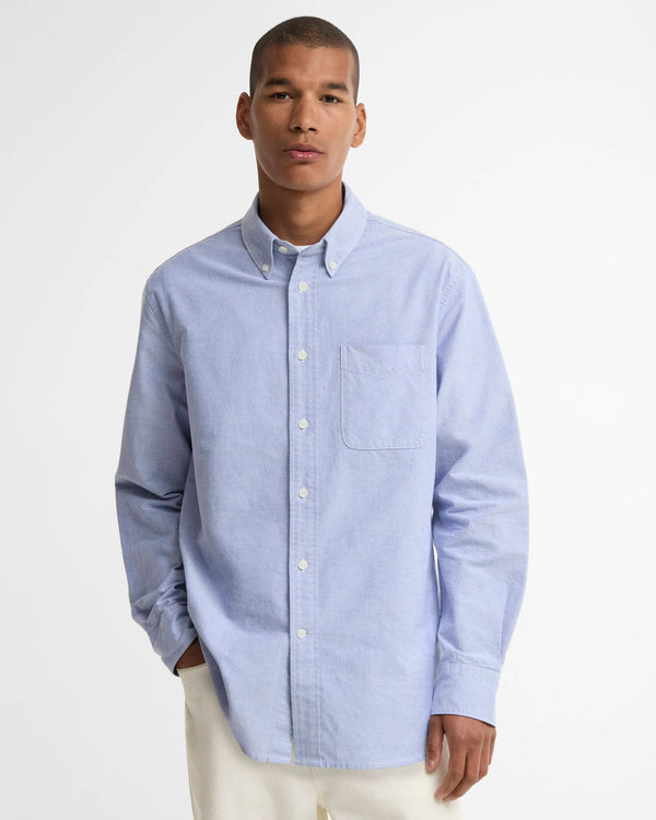 Barbour Oxford Authentic-Fit Long-Sleeved Shirt - Blue