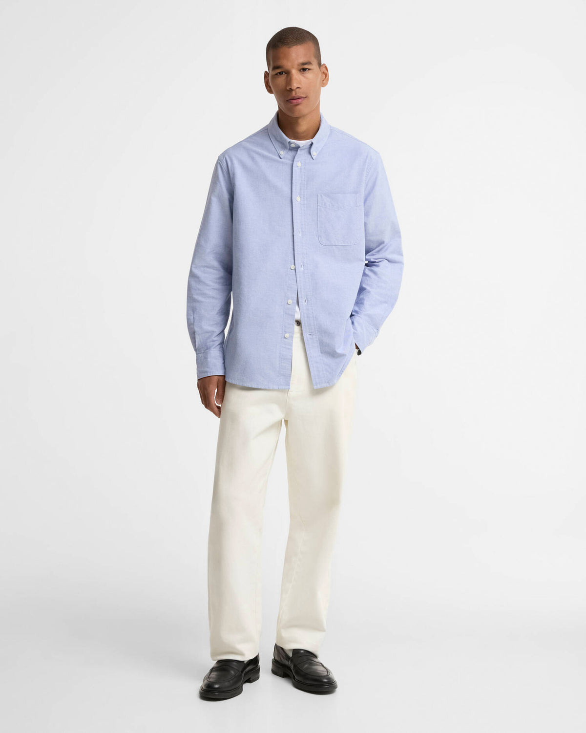 Barbour Oxford Authentic-Fit Long-Sleeved Shirt - Blue