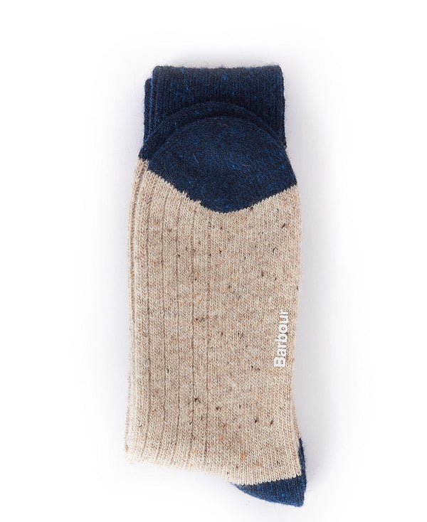 Barbour Houghton Socks - Beige / Navy