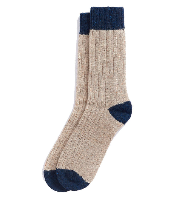 Barbour Houghton Socks - Beige / Navy