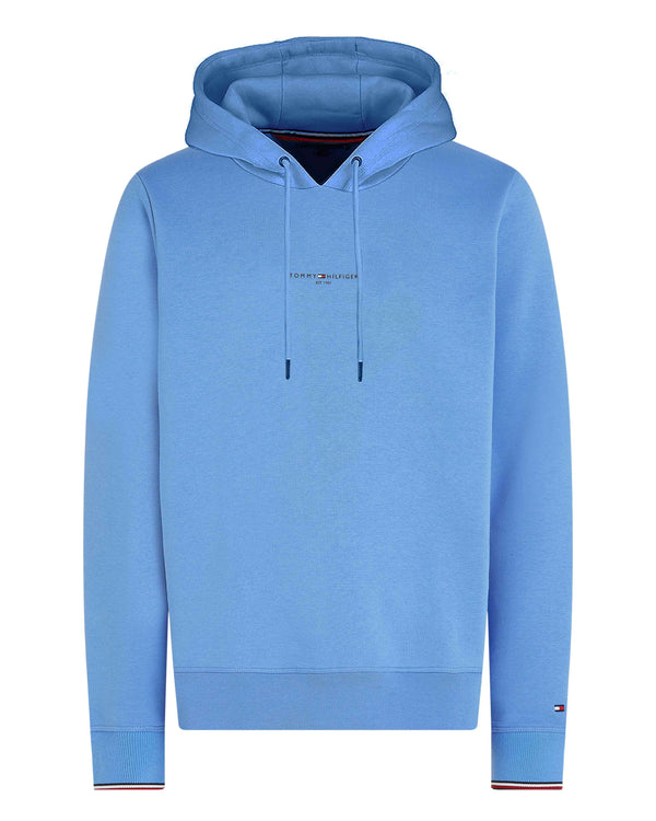 Tommy Hilfiger Logo Tipped Hoody - Blue