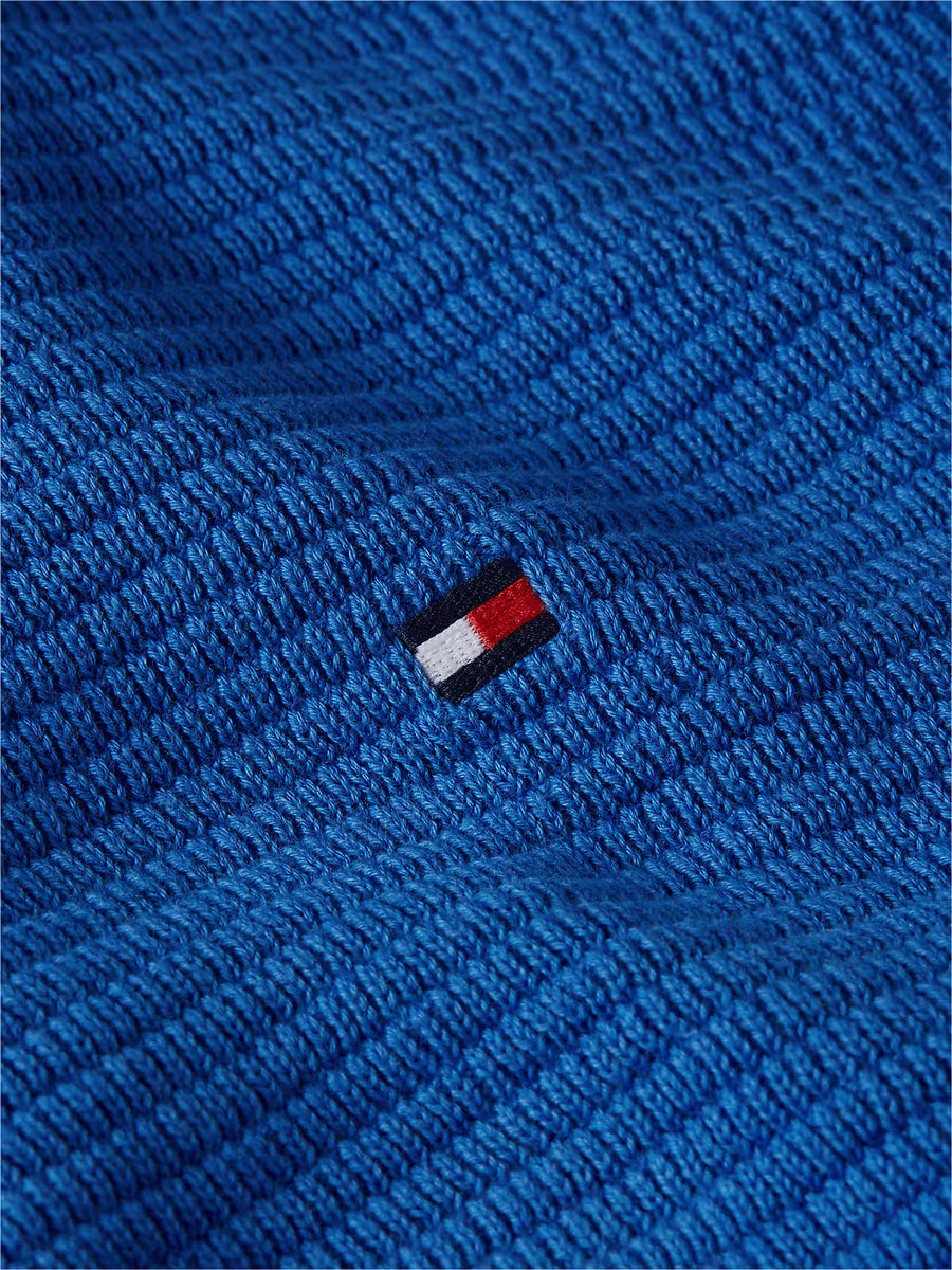Tommy Hilfiger Seasonal Structure Crew-Neck Jumper – Blue