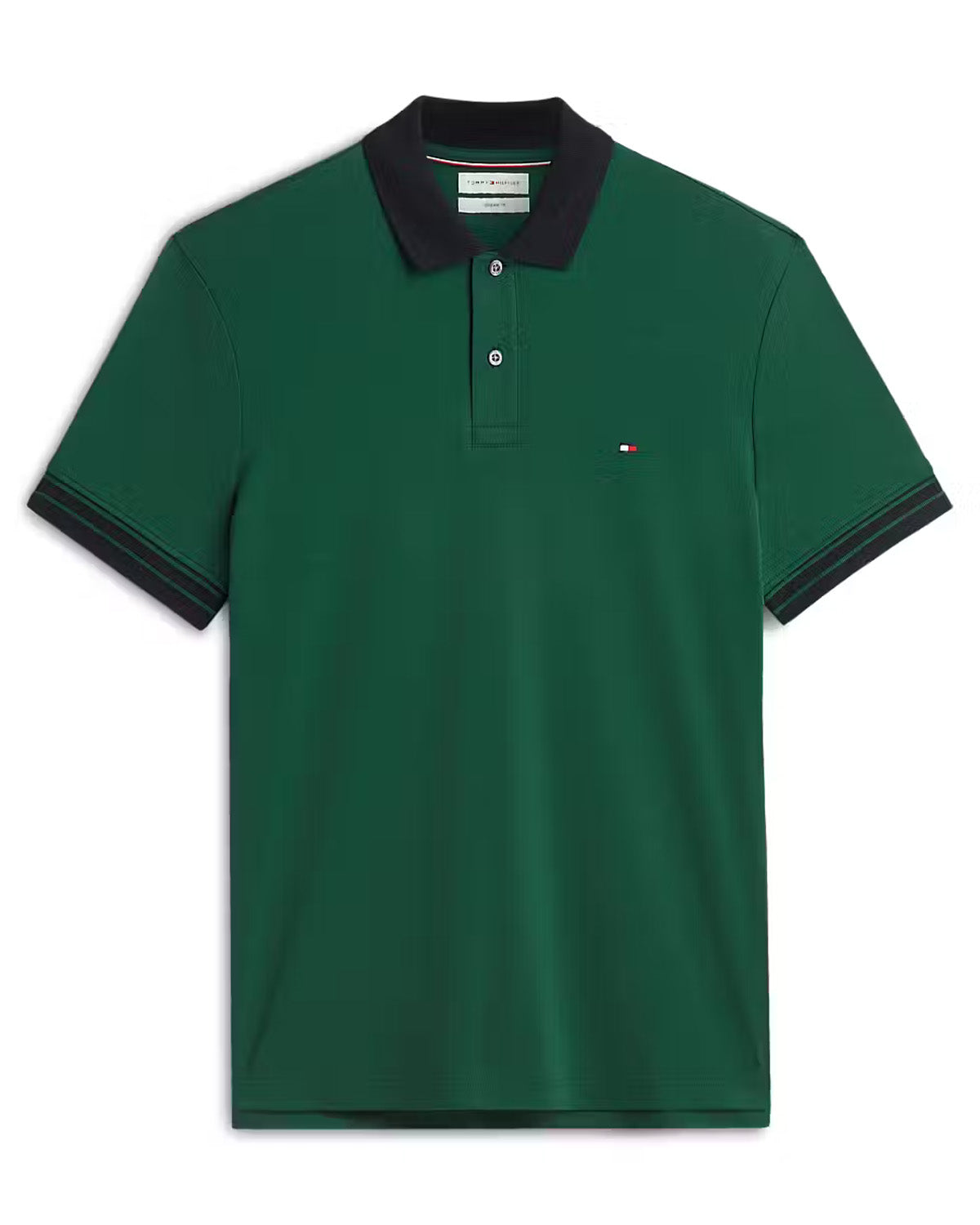 Tommy Hilfiger Interlock Placket Detail Regular Polo - Green