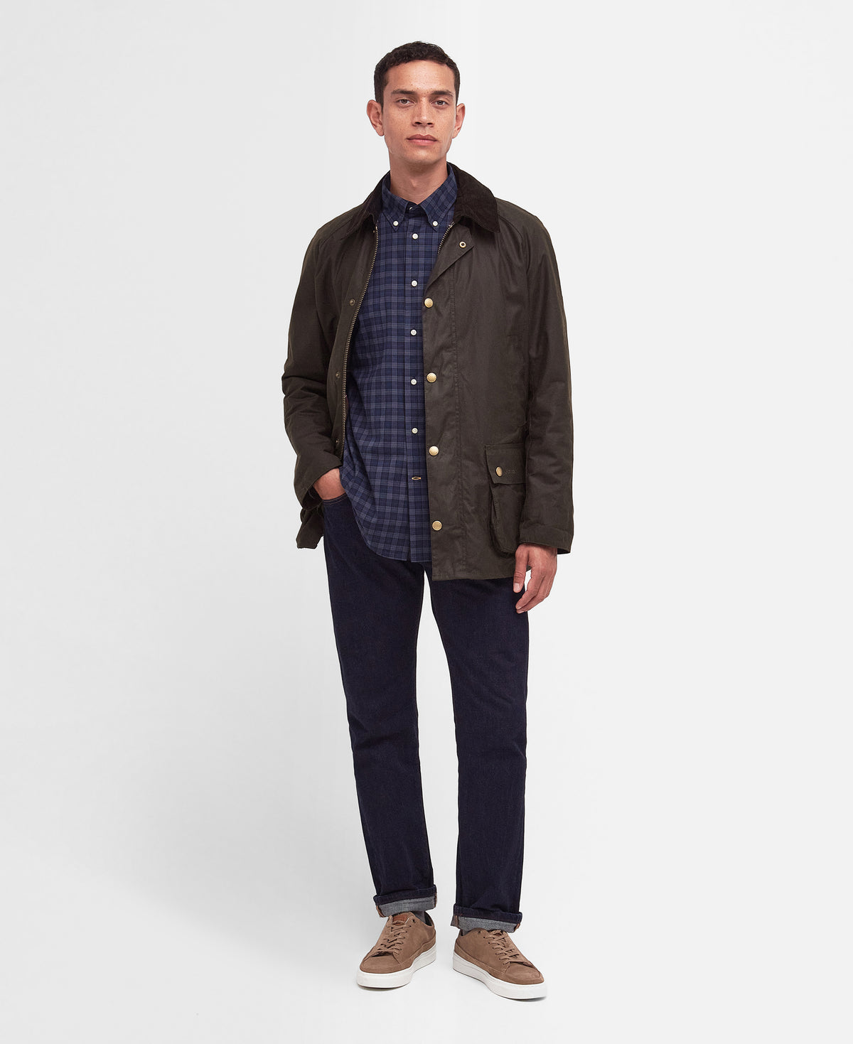 Barbour Ashby Wax Jacket - OLIVE