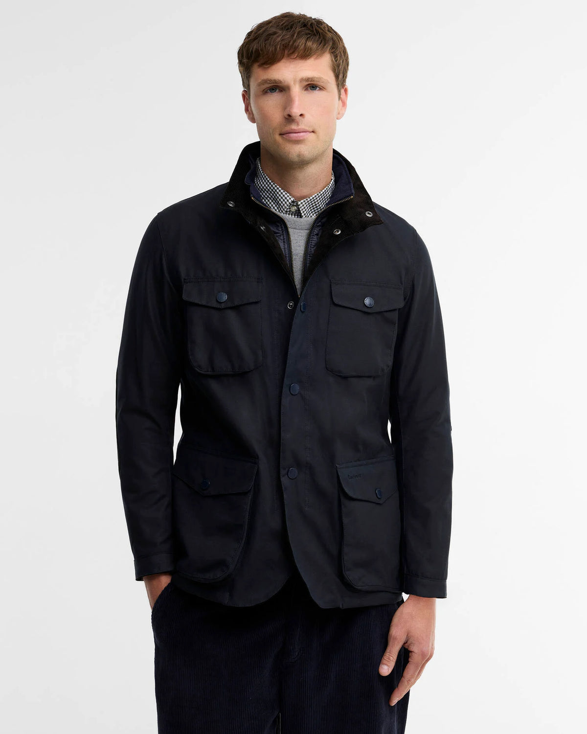 Barbour Ogston Wax Jacket - Navy