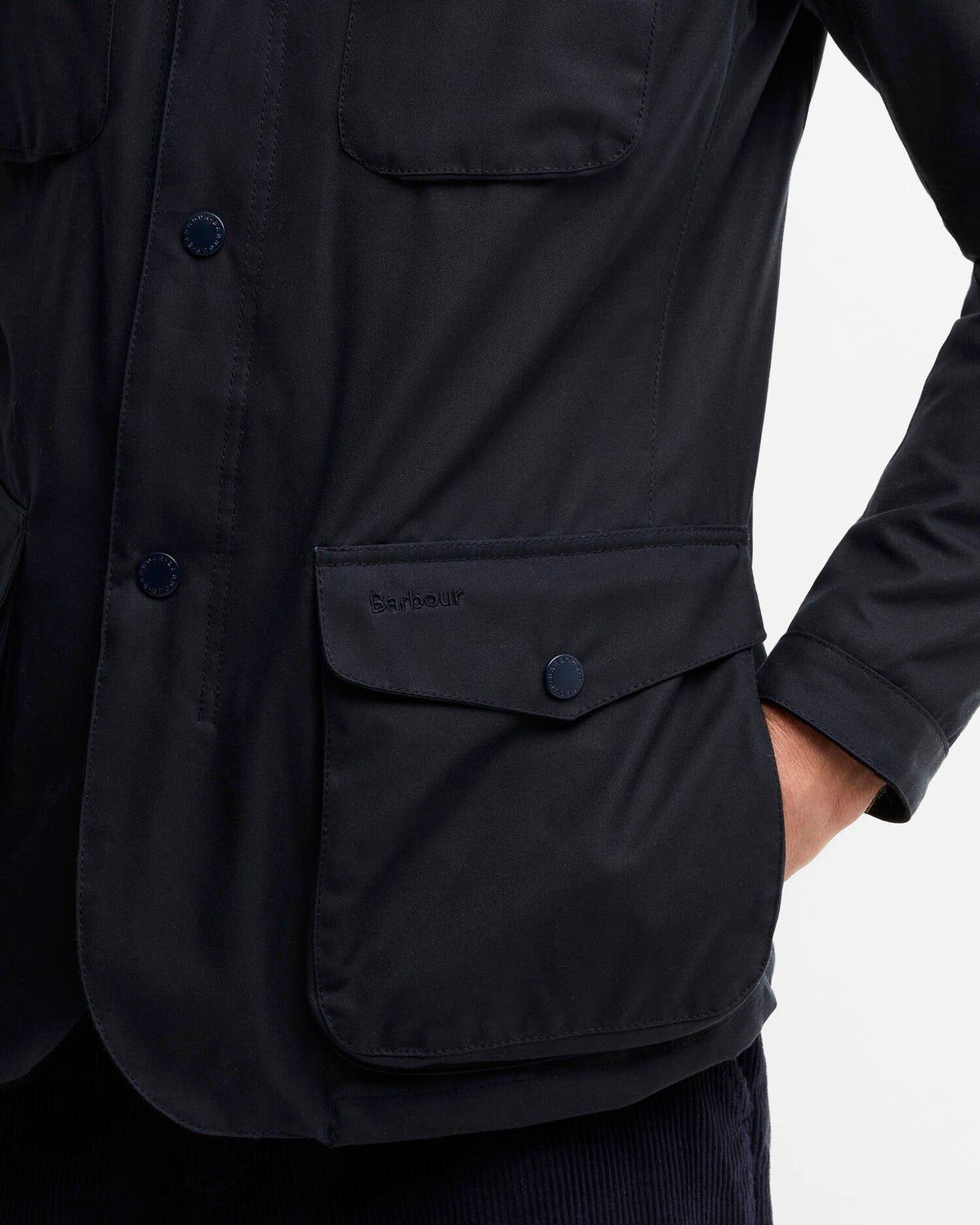 Barbour Ogston Wax Jacket - Navy