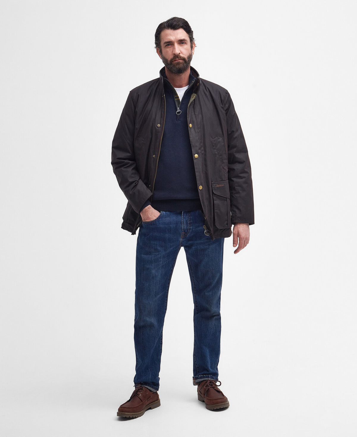 Barbour Hereford Waxed Jacket - Brown