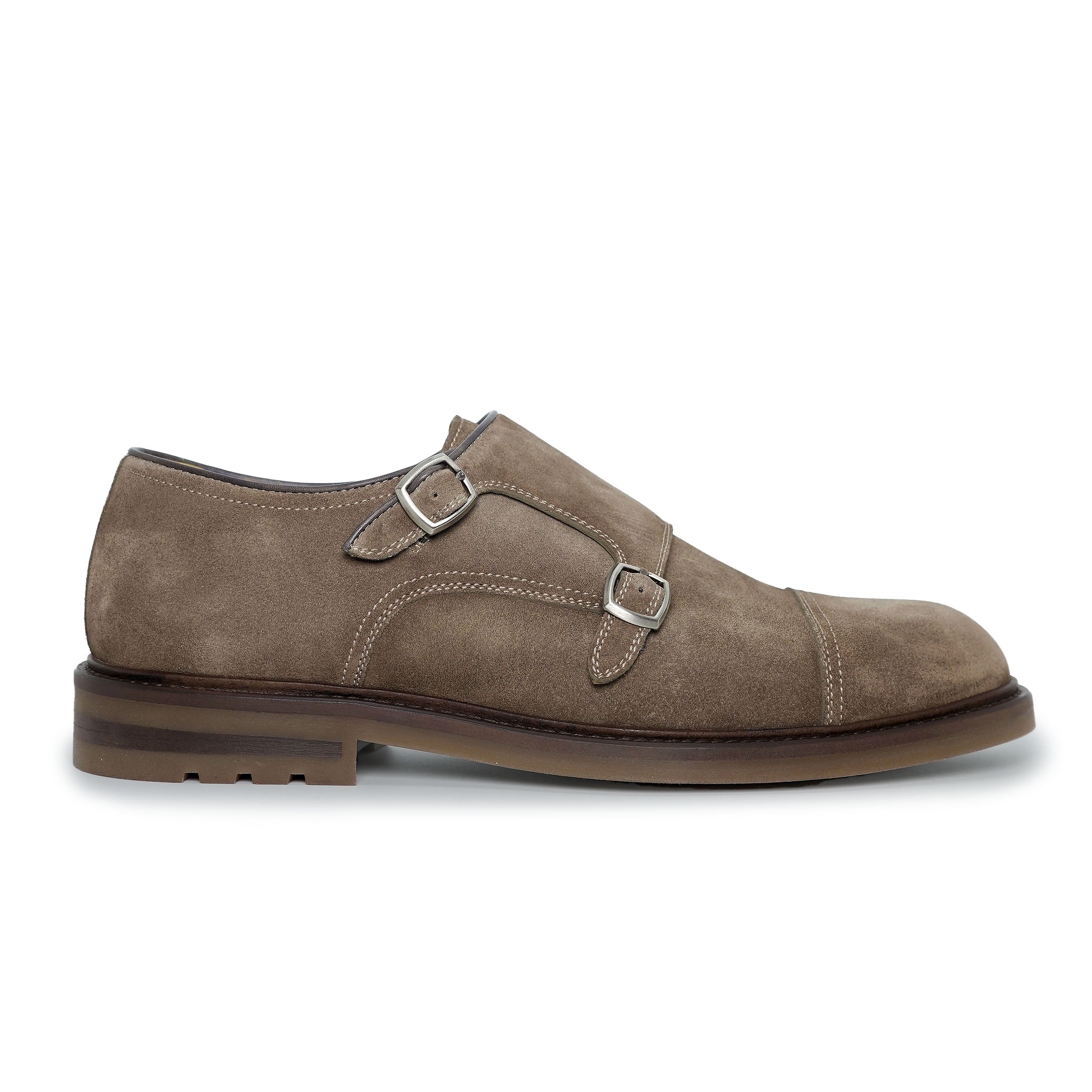 Magnanni Monk Strap Suede Grey - Main Image