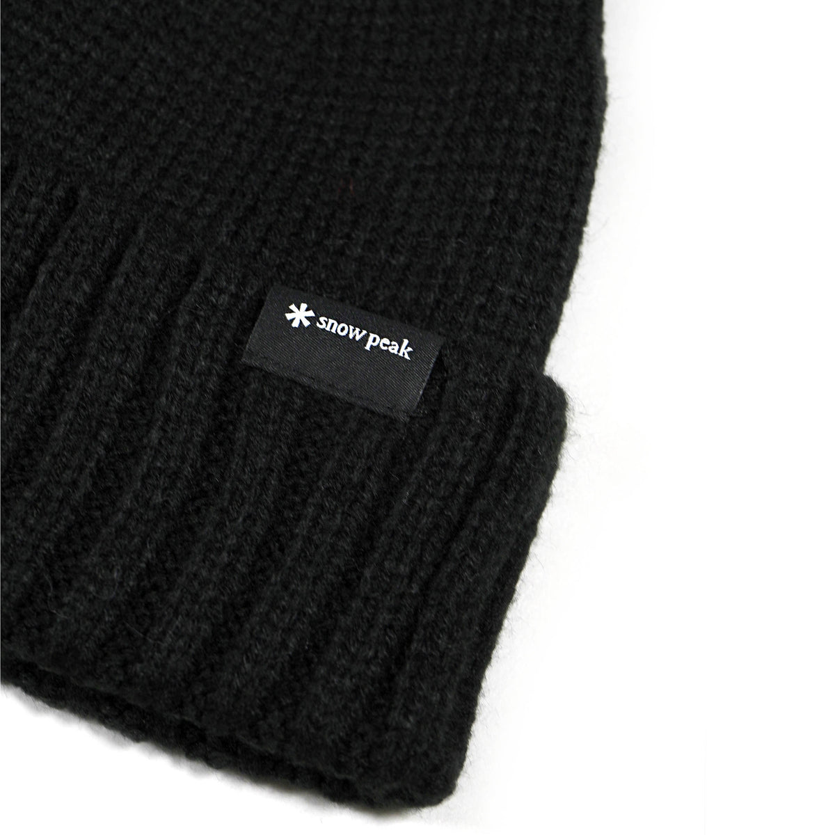 Snow Peak Knit Beanie Cap - Black