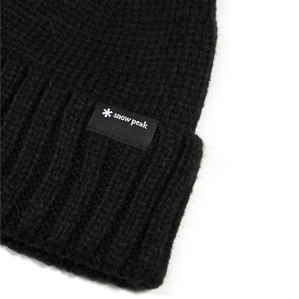Snow Peak Knit Beanie Cap - Black
