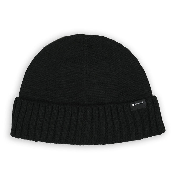 Snow Peak Knit Beanie Cap - Black