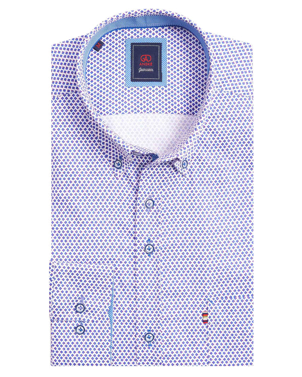 Andre ' Naples' Casual Shirt - Purple