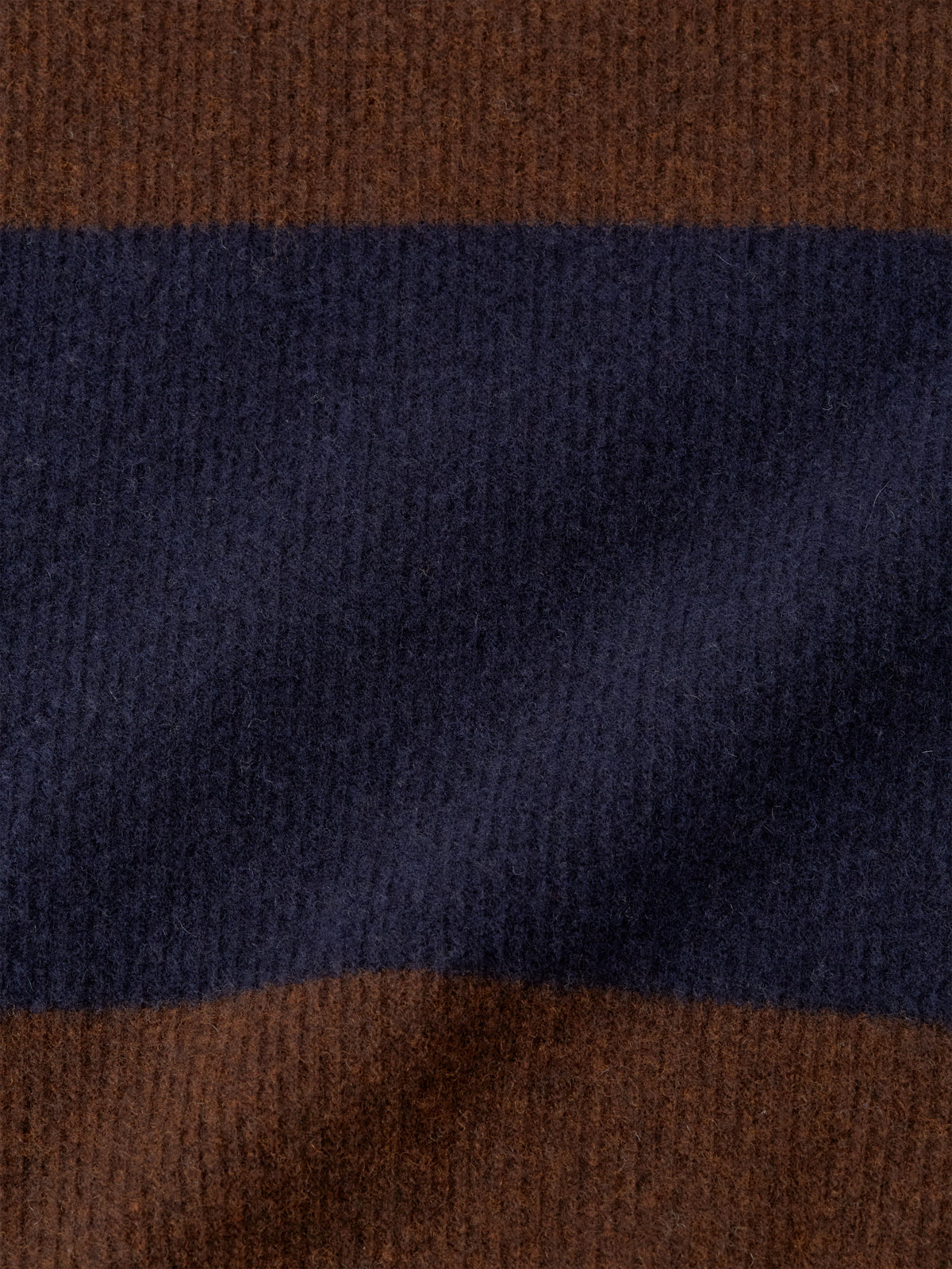 Oliver Spencer Wren Knitted Polo Shirt Paxton - Navy/Brown