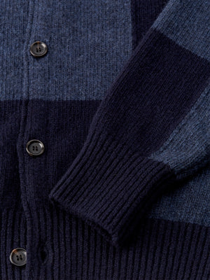 Oliver Spencer Britten Knitted Cardigan Loftus - Navy - Galvin for Men