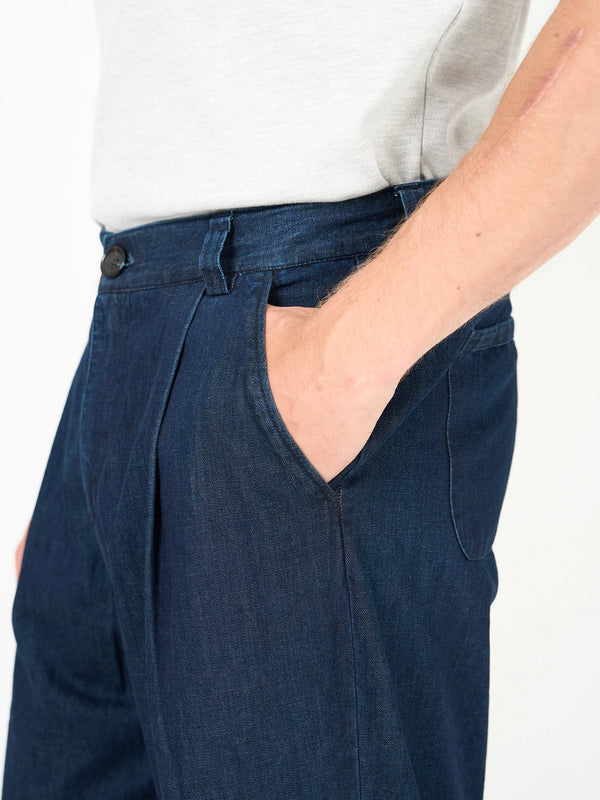 Oliver Spencer Orsman Trousers Mullins Denim Indigo Rinse