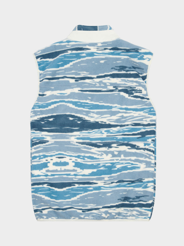 Penfield Bay Jacquard Microfleece Vest - Blue Camou