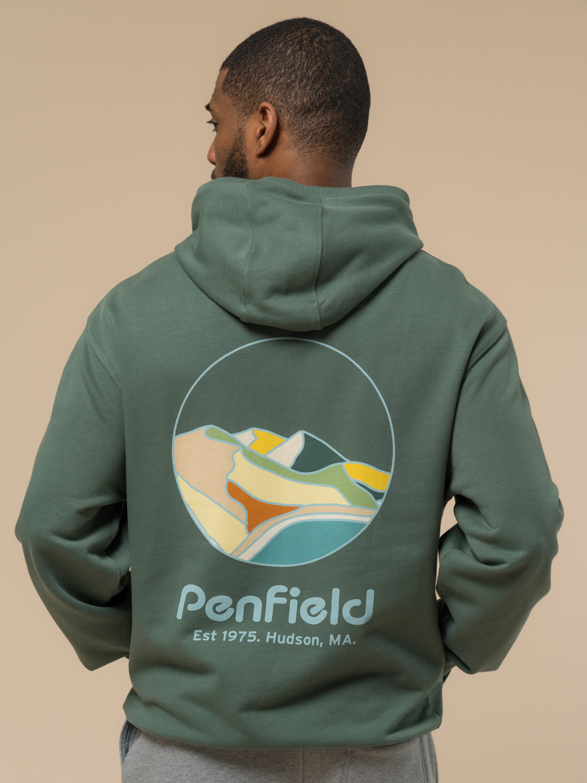 Penfield Circle Landscape Hoodie - Green