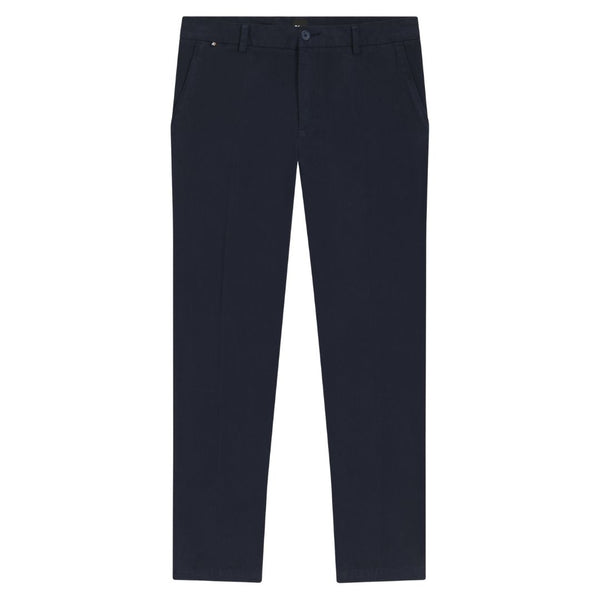 Boss Modern-fit trousers in stretch-cotton gabardine - Blue