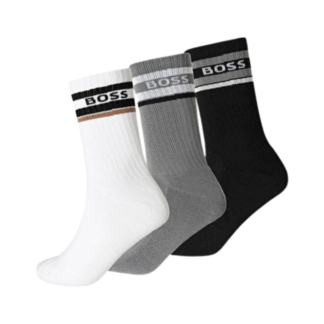 Boss 3Pk QS Rib Stripe Socks - MULTI