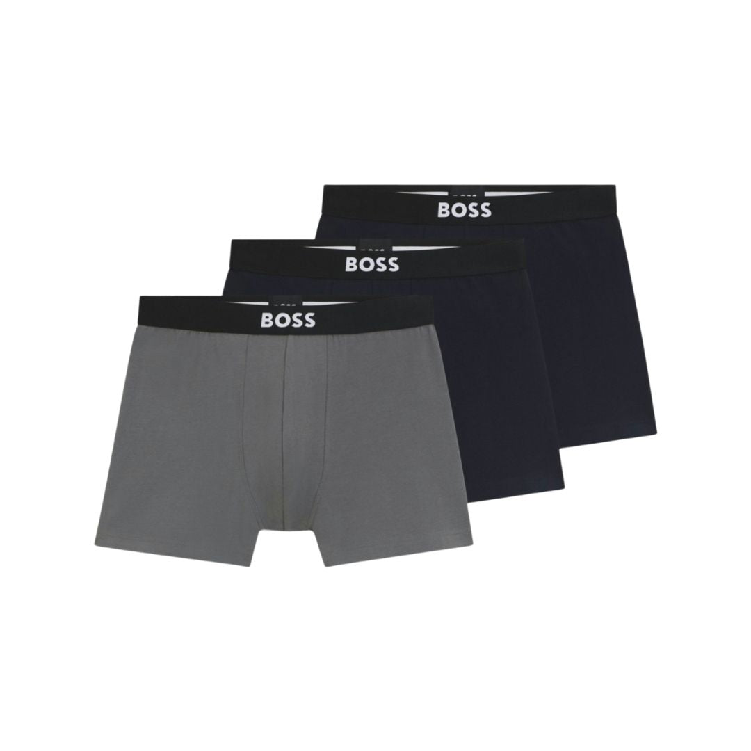 Boss Three-pack of boxer briefs in stretch cotton - MULTI