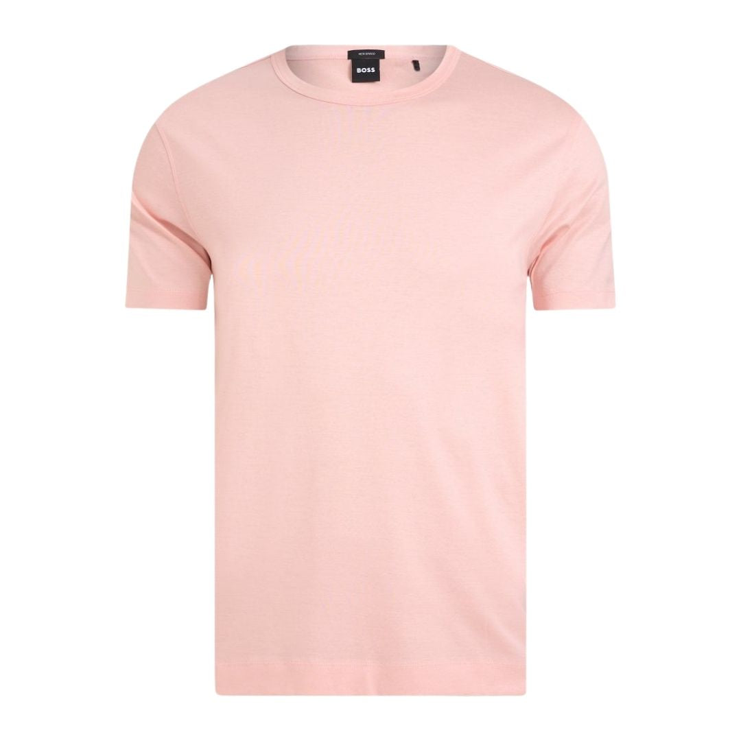 Boss Black Thompson Mercerised Cotton T-Shirt - Pink