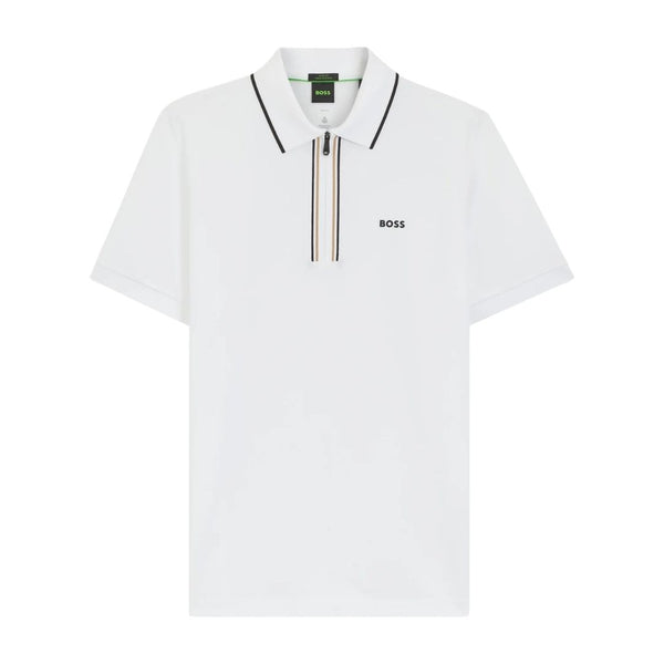 BOSS Green Philix GOC White Polo Shirt White