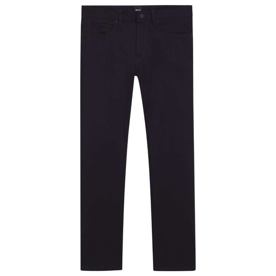 BOSS Black Delaware Slim Fit Twill Trousers – Dark Blue