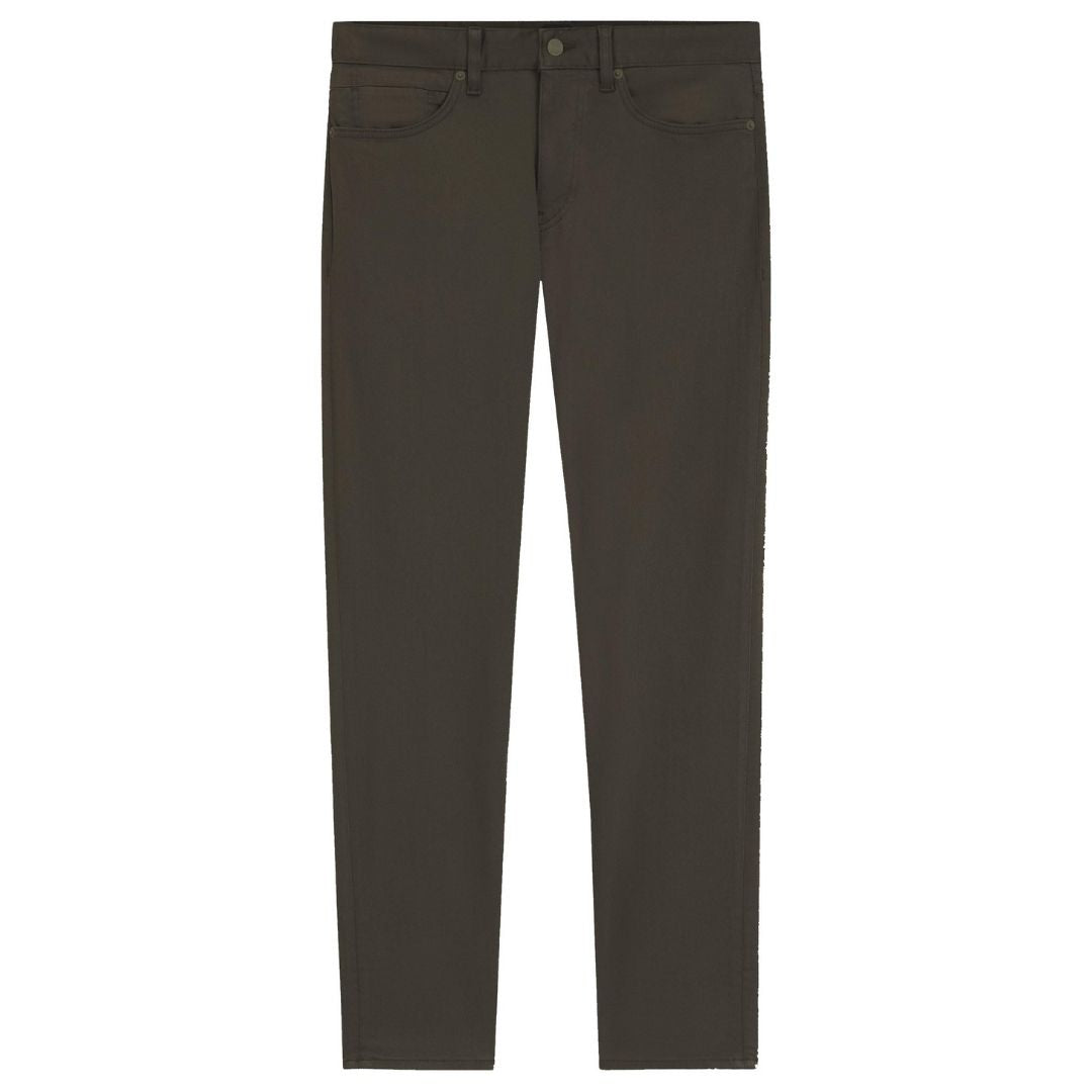 Boss Delaware slim-fit trousers in fade-resistant twill - Green