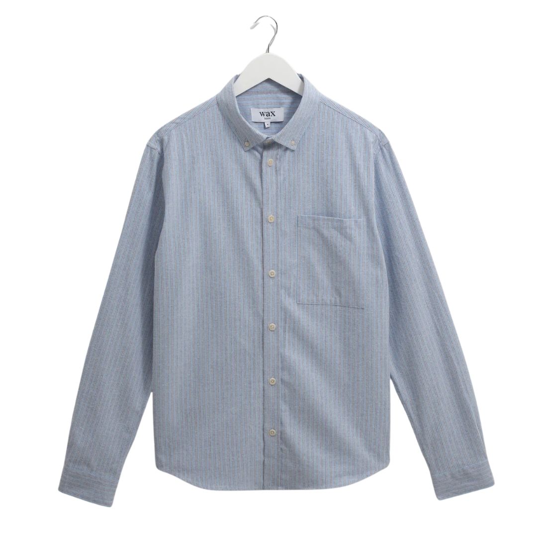 Wax London Abingdon Shirt Prep Stripe - Blue