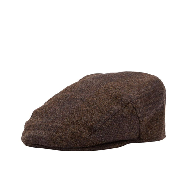 Barbour Deveron Tweed Flat Cap - Brown