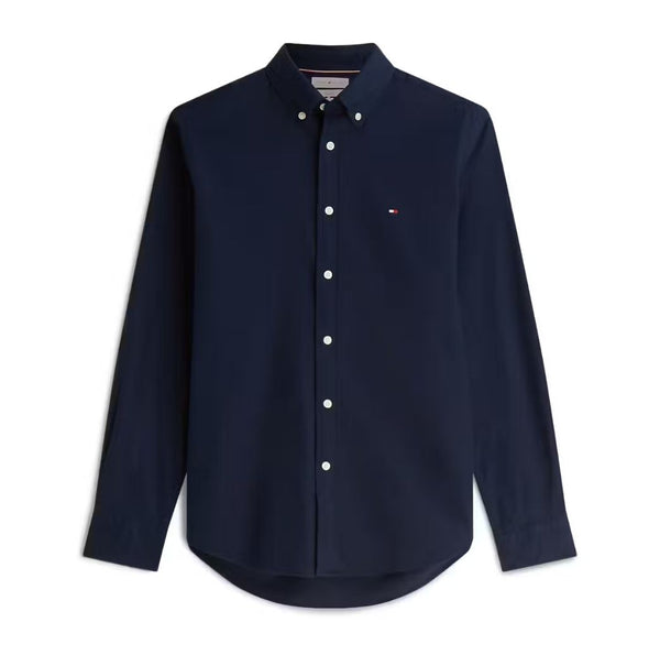 Tommy Hilfiger Flex Flannel Solid RF Shirt - Navy