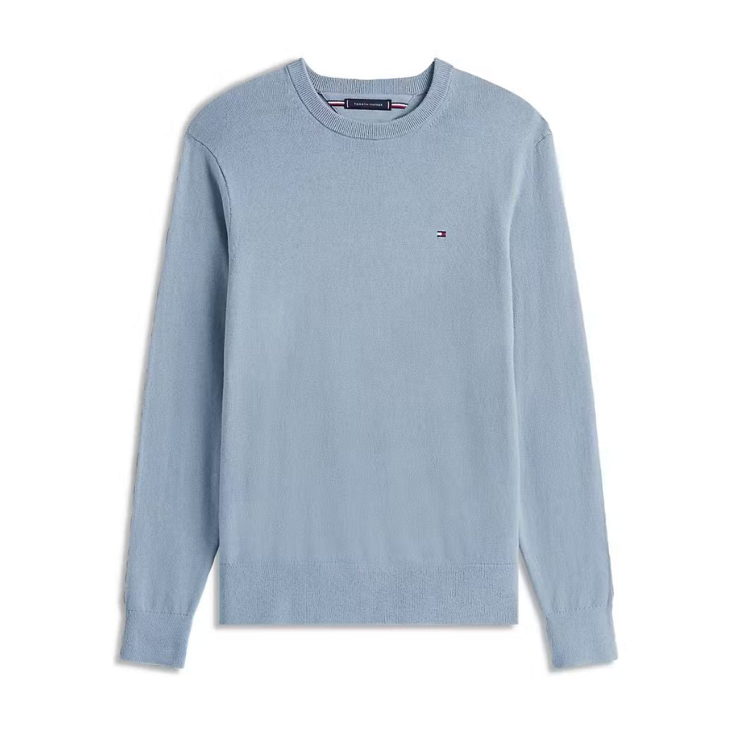Tommy Hilfiger Pima Organic Cotton Cashmere Crew Neck - Blue