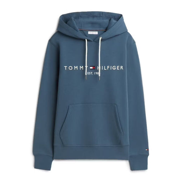 Tommy Hilfiger Logo Hoody - Blue