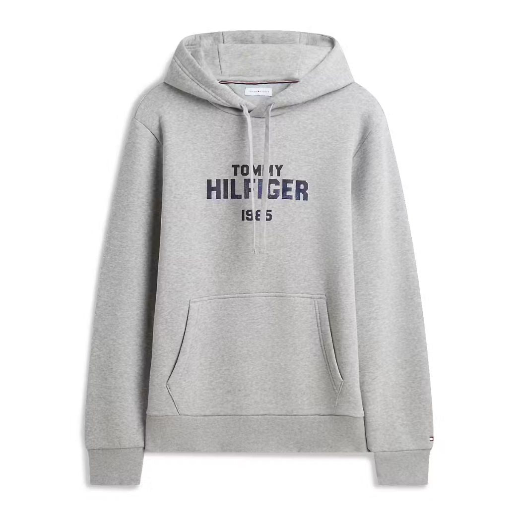 Tommy Hilfiger 'Hilfiger' Stack Regular Fleece Hoodie - Grey