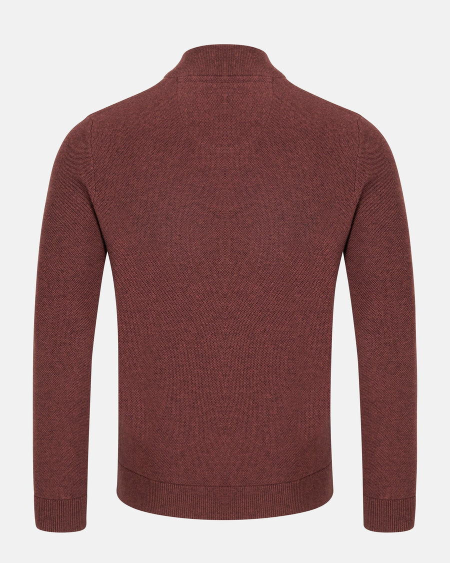 Andre Madrid Quarter Zip Knit - Russet