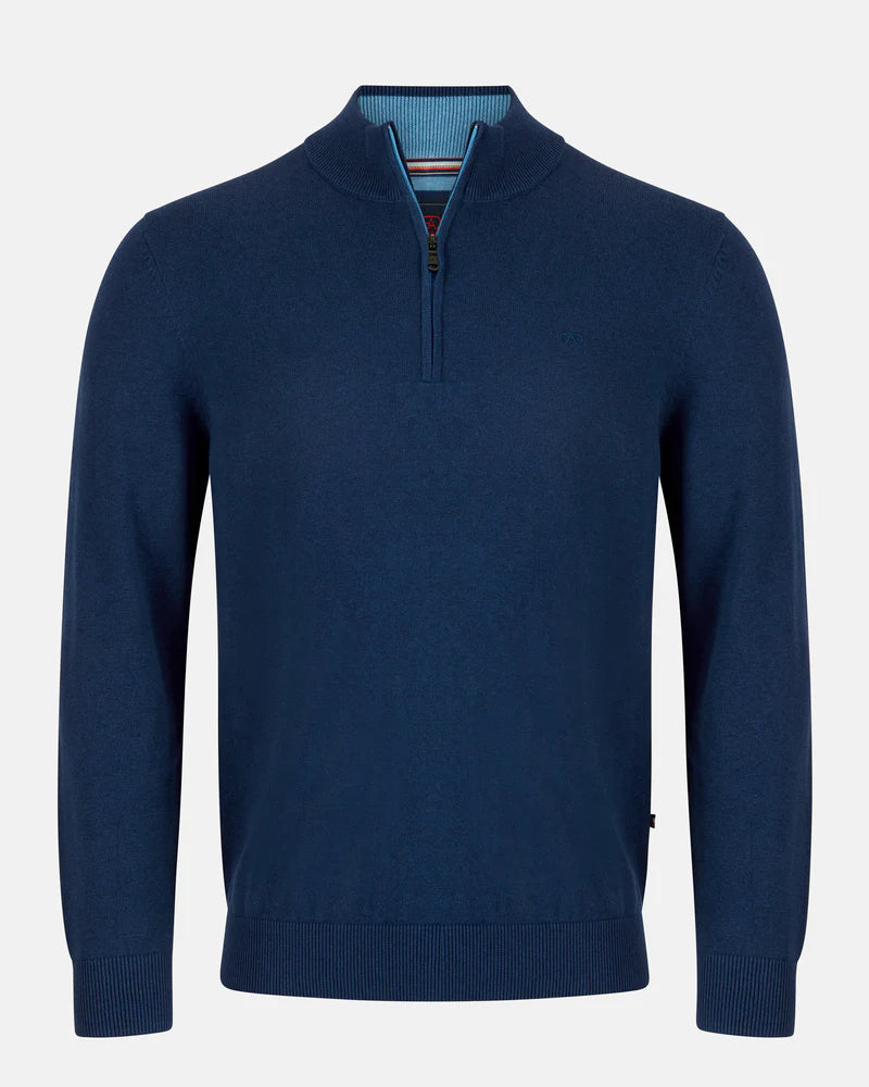 Andre Tory Quarter Zip Knit - INK