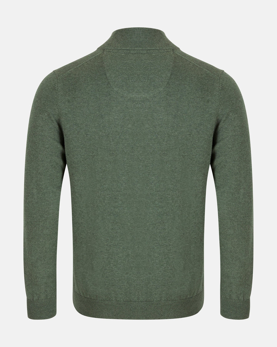 Andre Tory Quarter Zip Knit - Olive