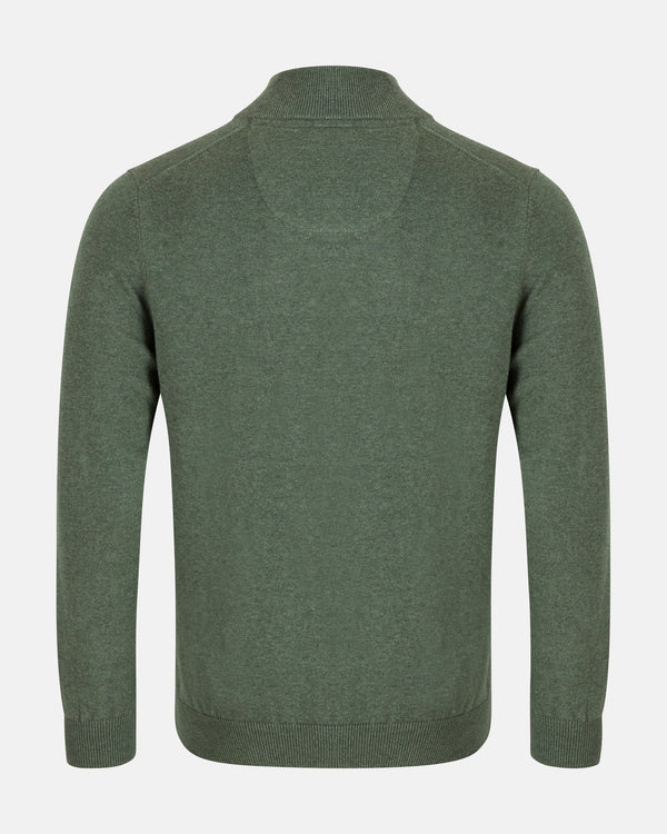Andre Tory 1/4 Zip Knit - Olive