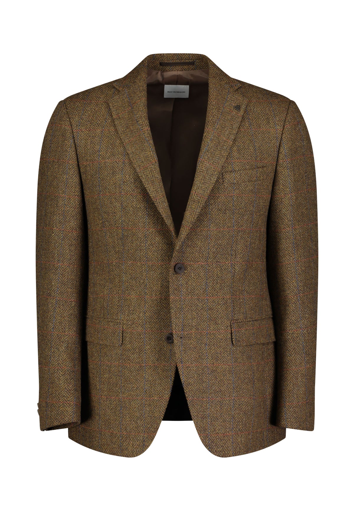 Roy Robson Herringbone Check Jkt - Brown