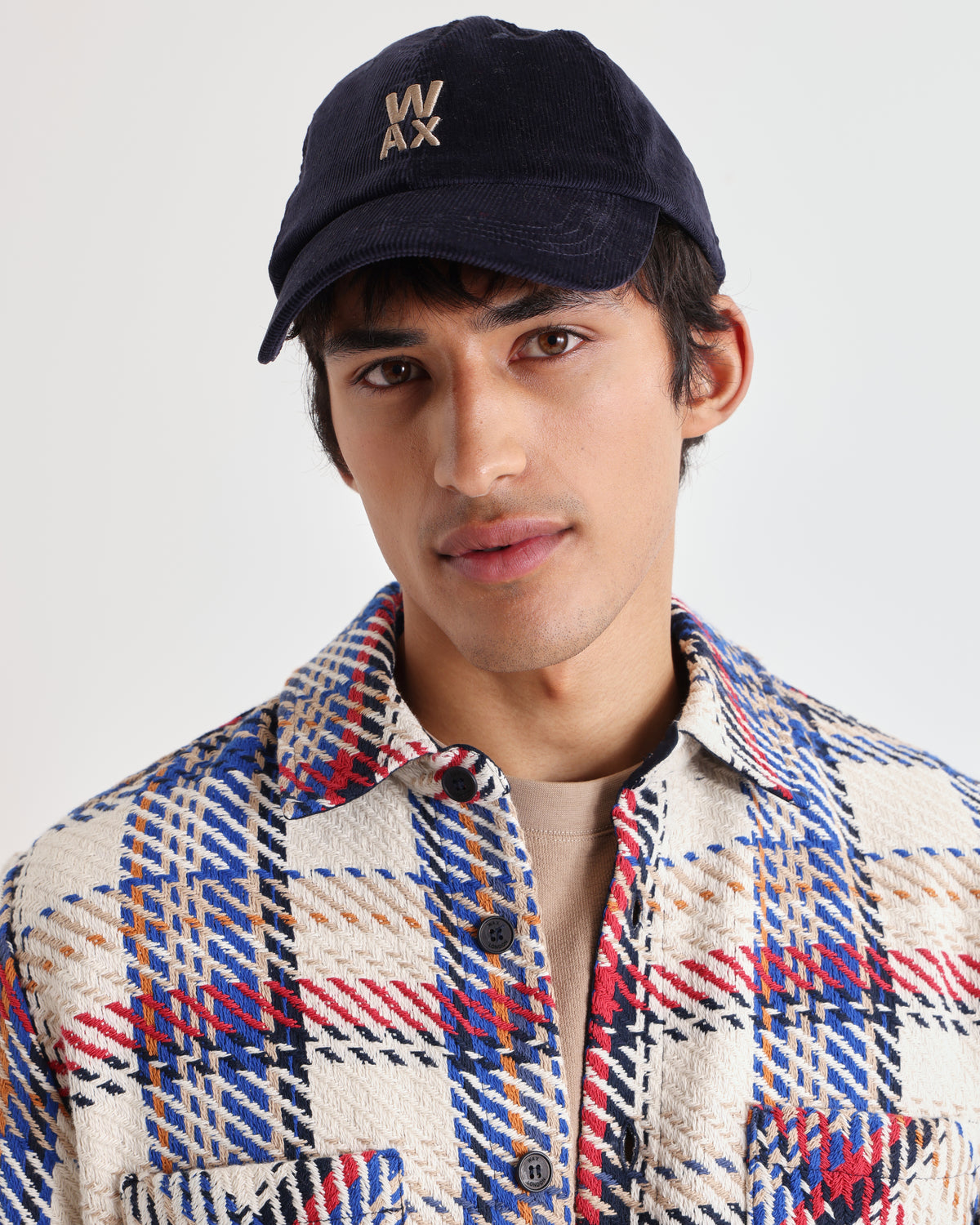 Wax London Spencer Sports Cap Peach Cotton - Navy