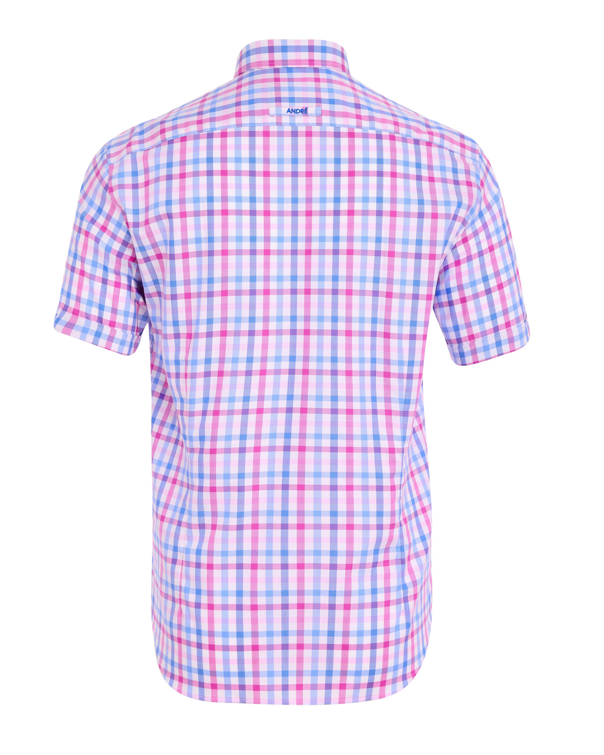 Andre Dee Short Sleeve Casual Check Shirt - Pink