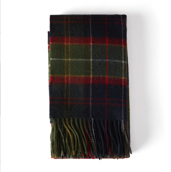 Barbour Brack Patchwork Tartan Scarf - Red
