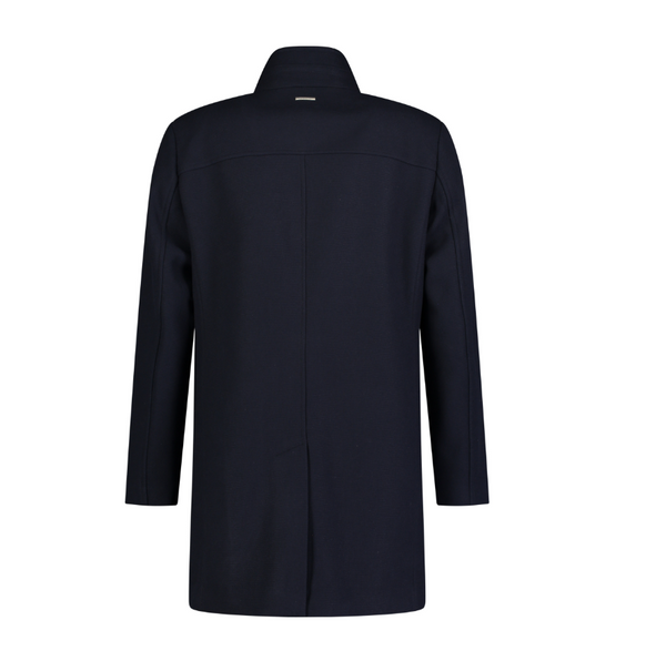 Roy Robson Mantel Wool Coat - Navy