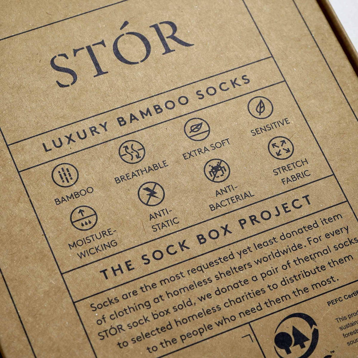 Stór Sock Box Project - Black